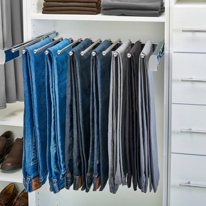 Rev-A-Shelf Elite Pullout Pants Rack, chrome