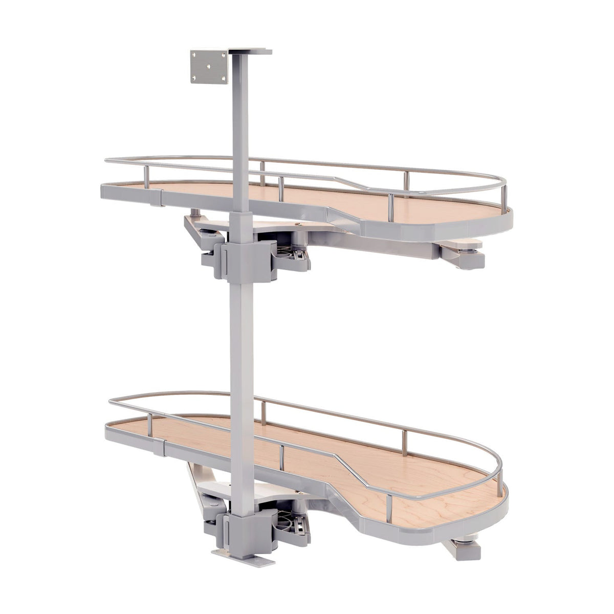 Rev-A-Shelf Girasolo with Contemporary Chrome and Maple Shelves Blind Corner Optimizer, Maple, 12"