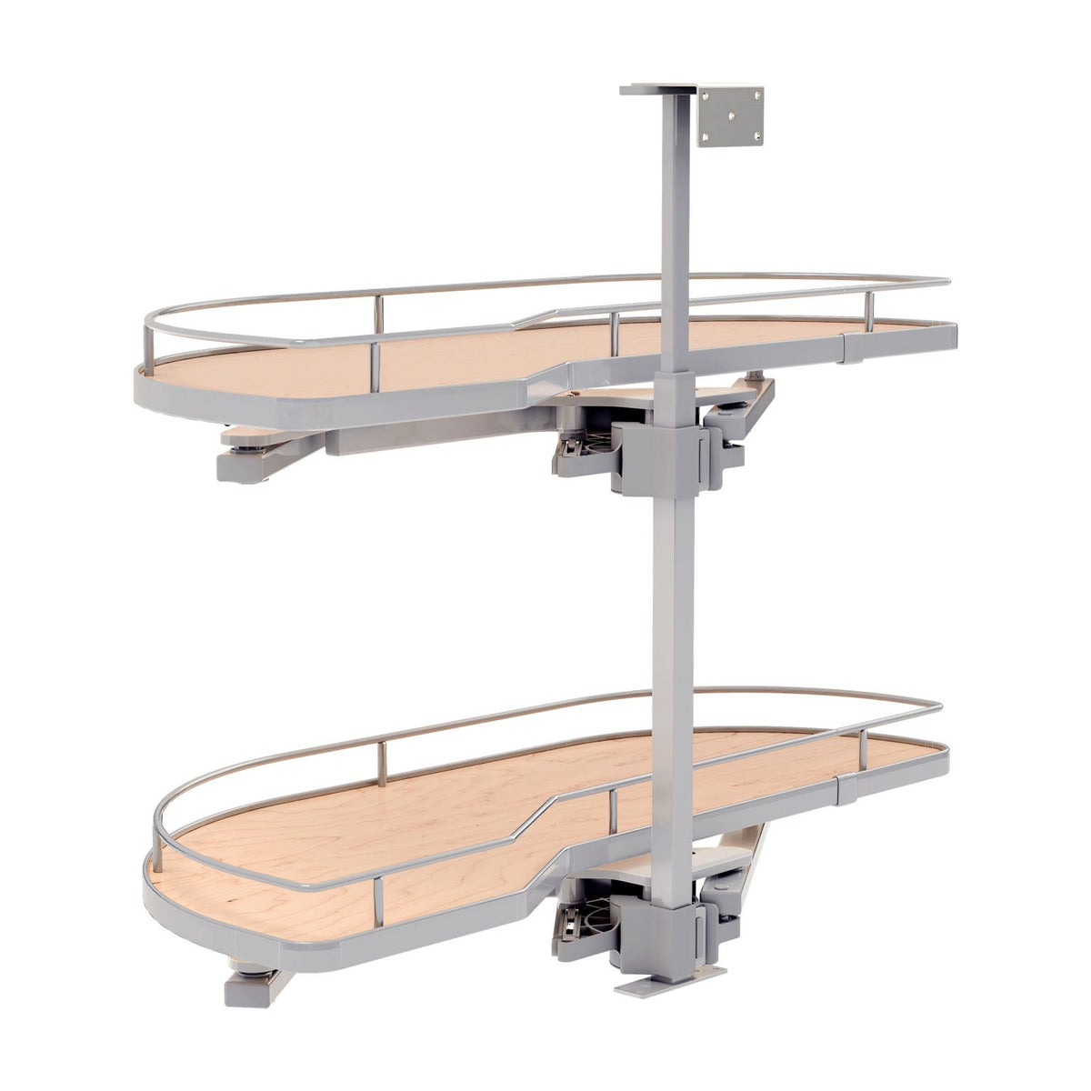 Rev-A-Shelf Girasolo with Contemporary Chrome and Maple Shelves Blind Corner Optimizer, Maple, 15"