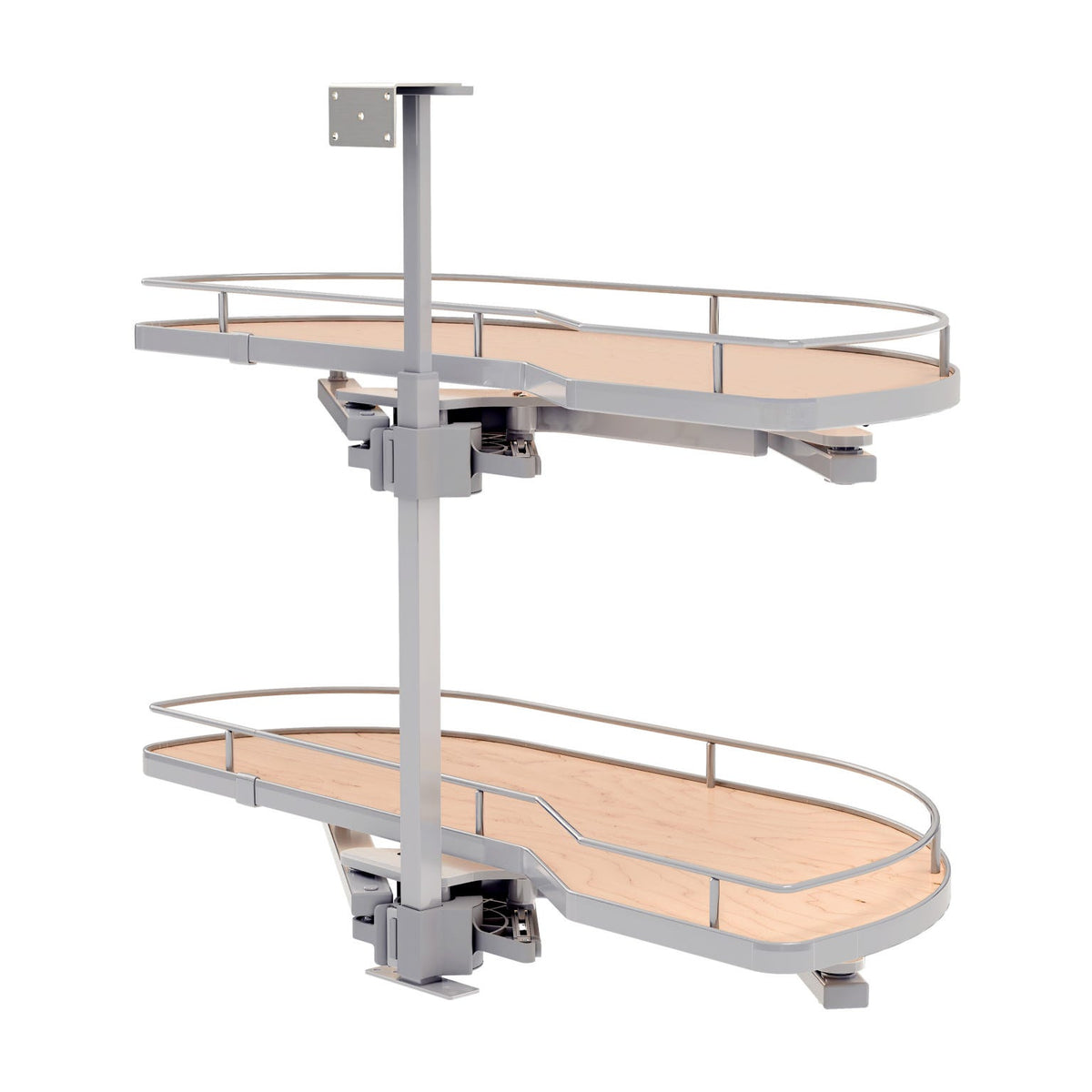 Rev-A-Shelf Girasolo with Contemporary Chrome and Maple Shelves Blind Corner Optimizer, Maple, 15"