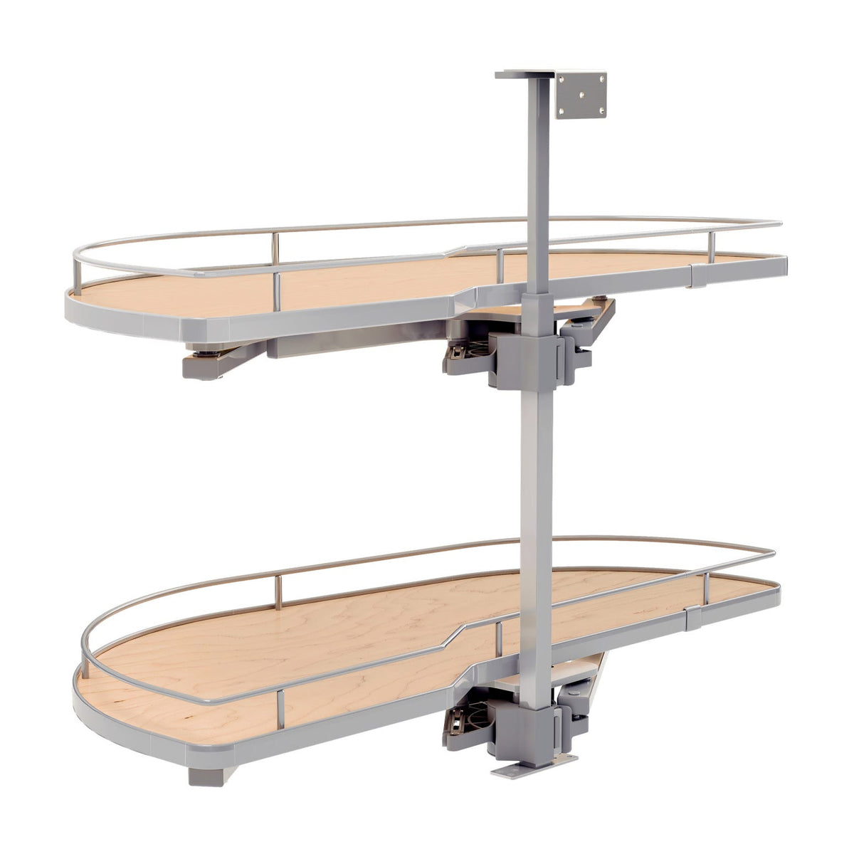 Rev-A-Shelf Girasolo with Contemporary Chrome and Maple Shelves Blind Corner Optimizer, Maple, 18"