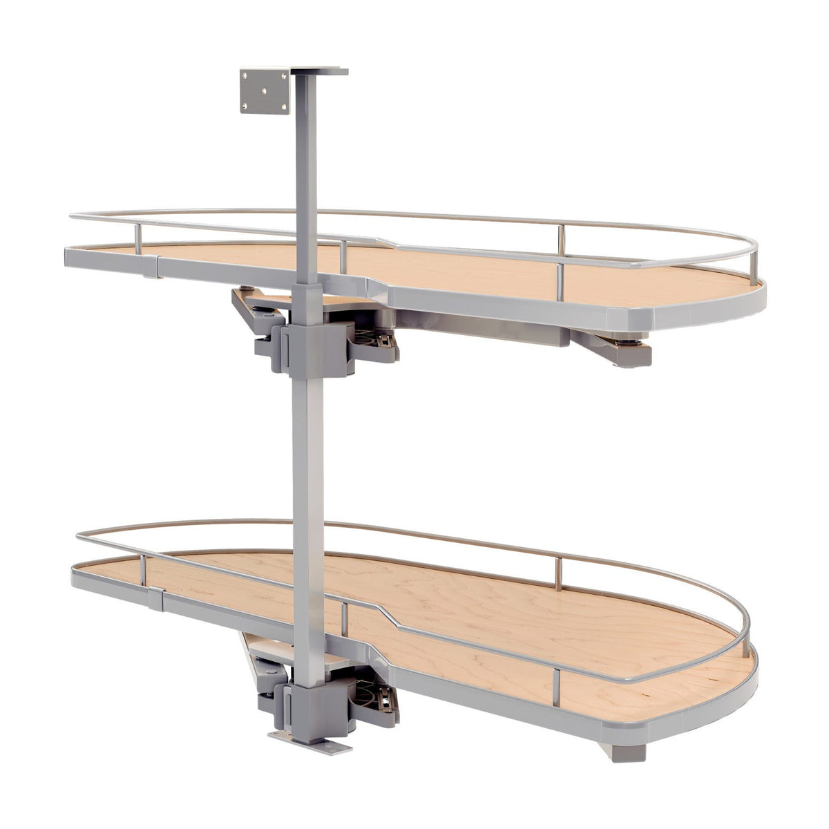 Rev-A-Shelf Girasolo with Contemporary Chrome and Maple Shelves Blind Corner Optimizer, Maple, 18"