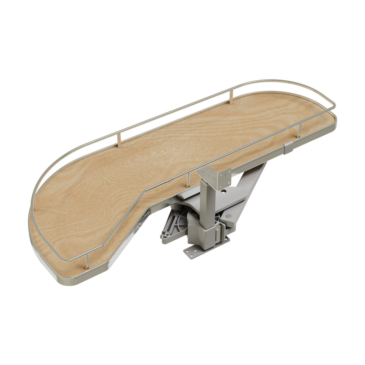 Rev-A-Shelf Girasolo with Contemporary Chrome and Maple Shelves Blind Corner Optimizer, Maple, 12"