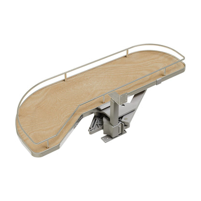 Rev-A-Shelf Girasolo with Contemporary Chrome and Maple Shelves Blind Corner Optimizer, Maple, 12"