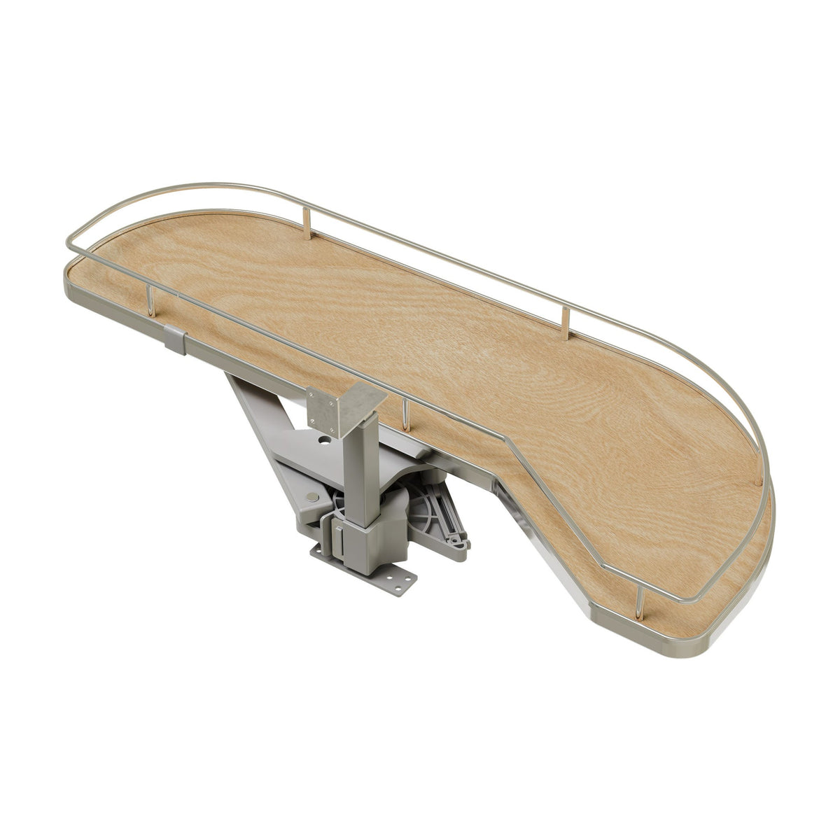 Rev-A-Shelf Girasolo with Contemporary Chrome and Maple Shelves Blind Corner Optimizer, Maple, 12"