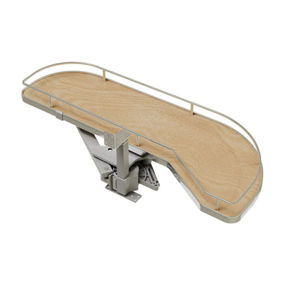 Rev-A-Shelf Girasolo with Contemporary Chrome and Maple Shelves Blind Corner Optimizer, Maple, 12"