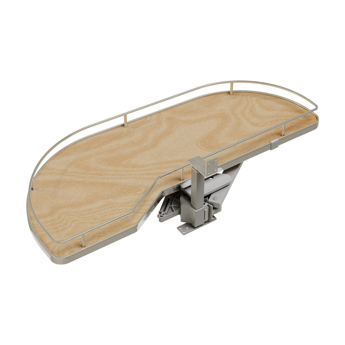 Rev-A-Shelf Girasolo with Contemporary Chrome and Maple Shelves Blind Corner Optimizer, Maple, 15"