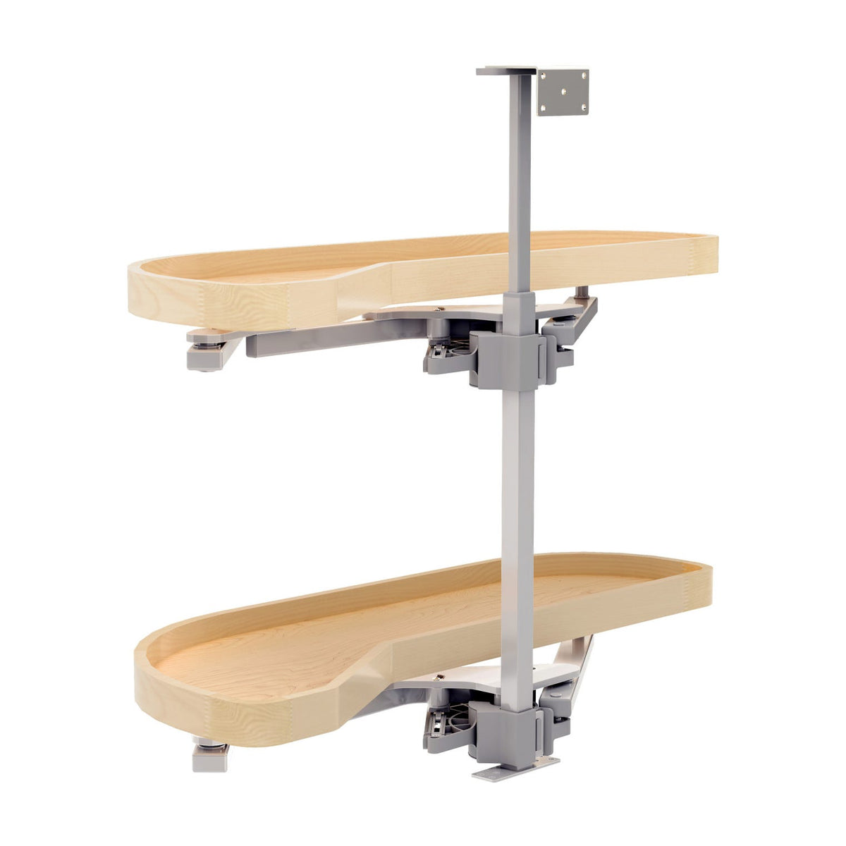 Rev-A-Shelf Girasolo with Wood Classic Shelves Blind Corner Optimizer with Soft-Close, Maple, 12"