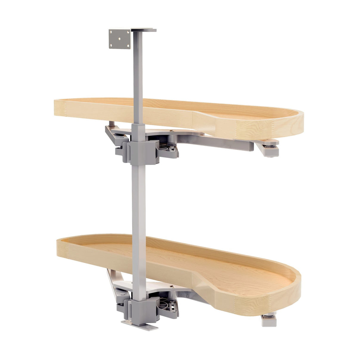 Rev-A-Shelf Girasolo with Wood Classic Shelves Blind Corner Optimizer with Soft-Close, Maple, 12"
