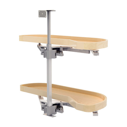 Rev-A-Shelf Girasolo with Wood Classic Shelves Blind Corner Optimizer with Soft-Close, Maple, 12"