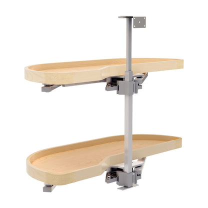 Rev-A-Shelf Girasolo with Wood Classic Shelves Blind Corner Optimizer with Soft-Close, Maple, 15"