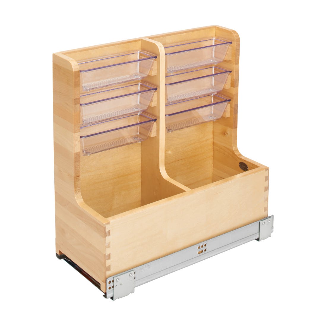 Rev-A-Shelf Maple L-Shaped Vanity Organizer, Natural Maple, 24"