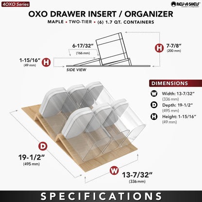Rev-A-Shelf Maple OXO Drawer Insert Organizer