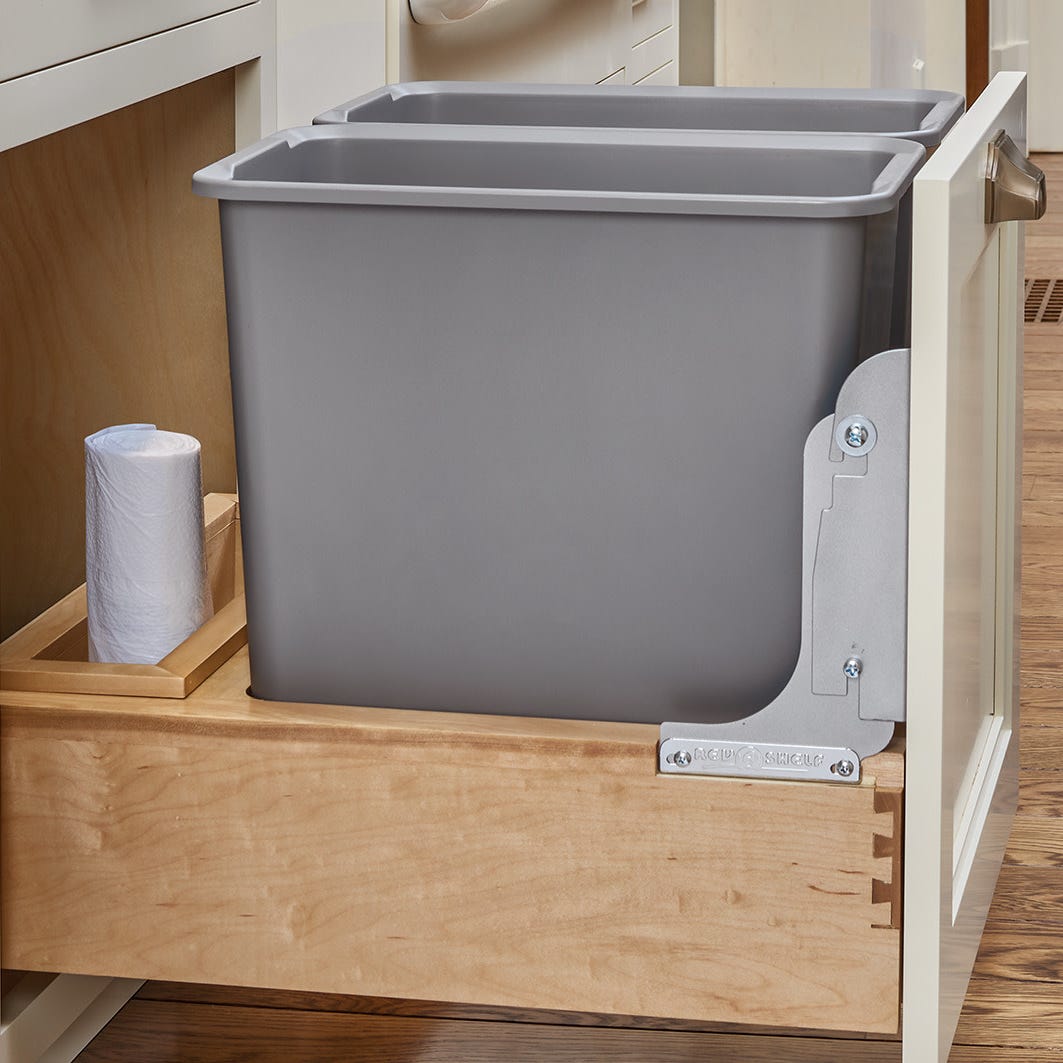 Rev-A-Shelf Maple Pullout Waste Container with Rev-A-Motion Soft-Open/Soft-Close