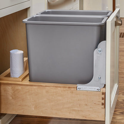 Rev-A-Shelf Maple Pullout Waste Container with Rev-A-Motion Soft-Open/Soft-Close