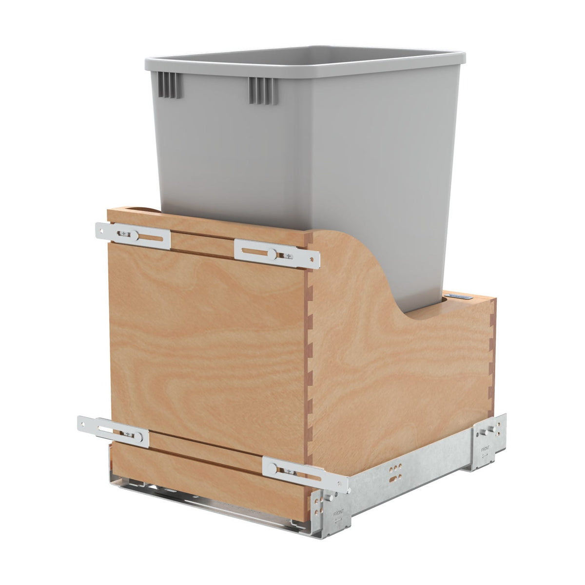 Rev-A-Shelf Maple Pullout Waste Container with Soft-Close, Maple, 15"