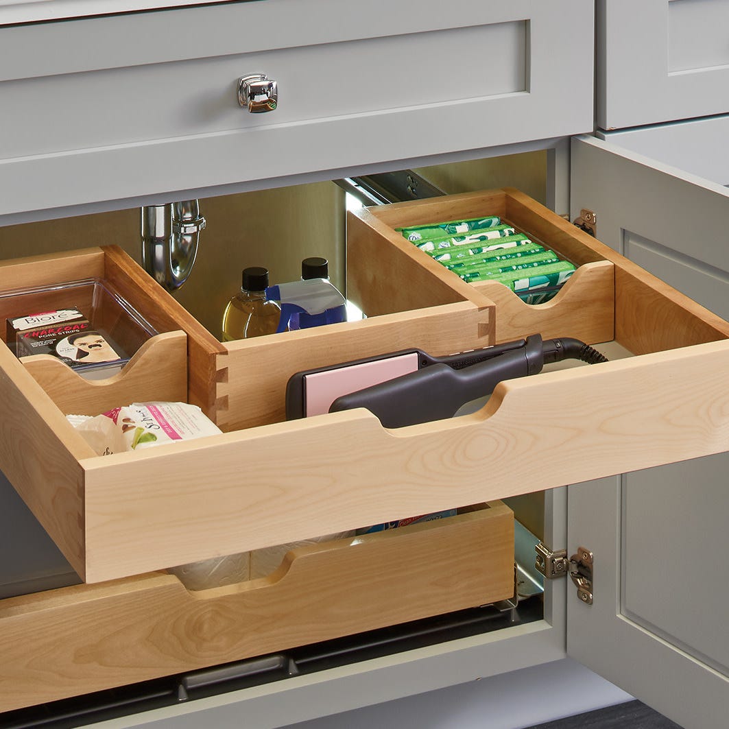 Rev-A-Shelf Maple U-Shaped Vanity Pullout