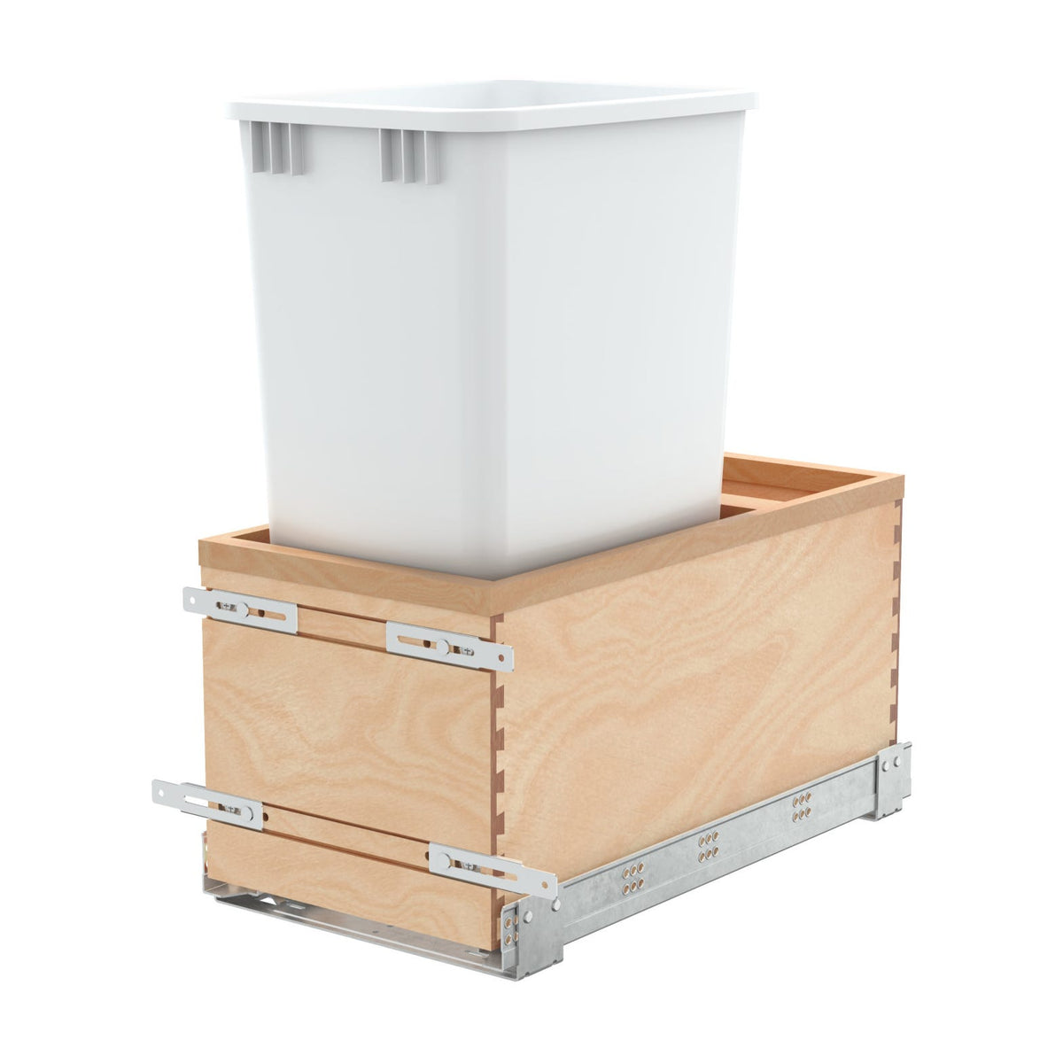 Rev-A-Shelf Maple Value Line Pullout Waste Container with Soft-Close, Maple, 15"