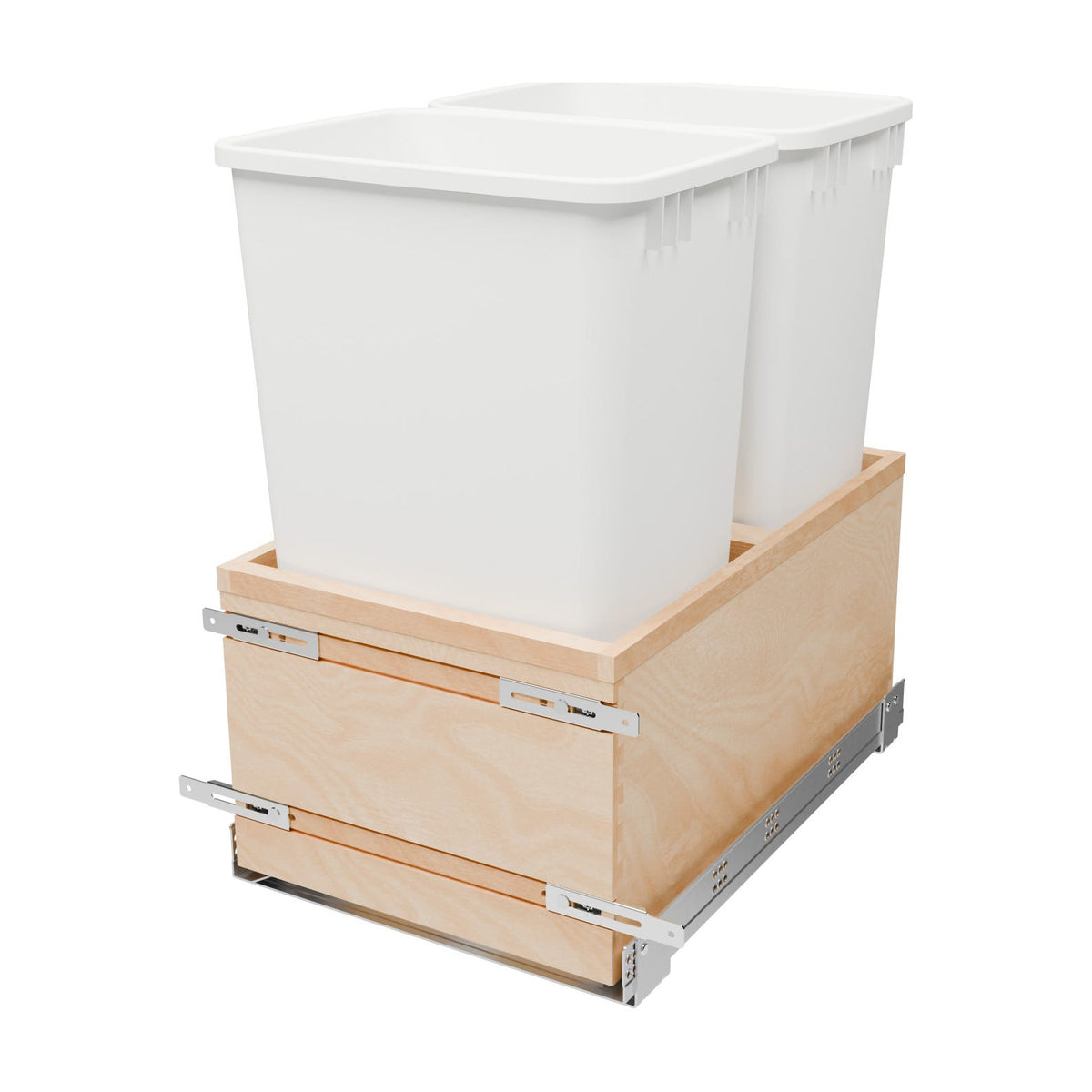 Rev-A-Shelf Maple Value Line Pullout Waste Container with Soft-Close, Maple, 18"