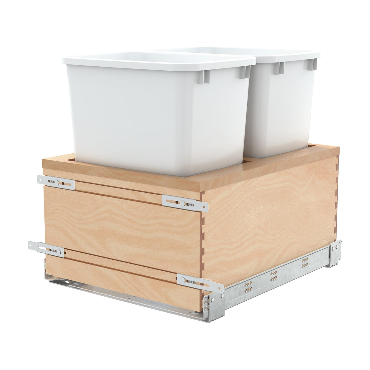 Rev-A-Shelf Maple Value Line Pullout Waste Container with Soft-Close, Maple, 21"