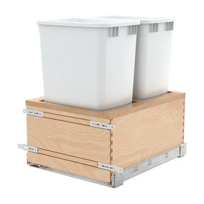 Rev-A-Shelf Maple Value Line Pullout Waste Container with Soft-Close, Maple, 21"
