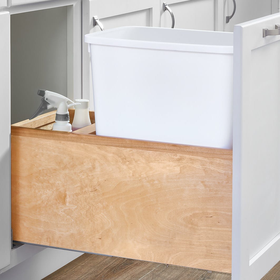 Rev-A-Shelf Maple Value Line Pullout Waste Container with Soft-Close