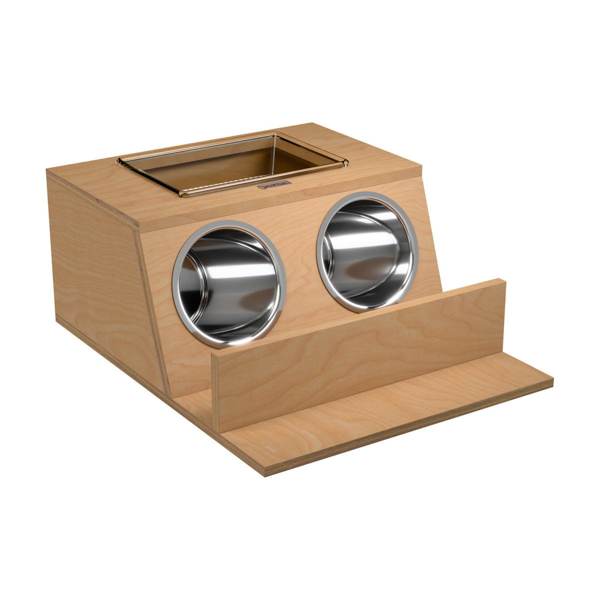 Rev-A-Shelf Maple Vanity Drawer Insert with Stainless Steel Bins for Vanity Base Cabinet Drawers, Natural Maple, 18"