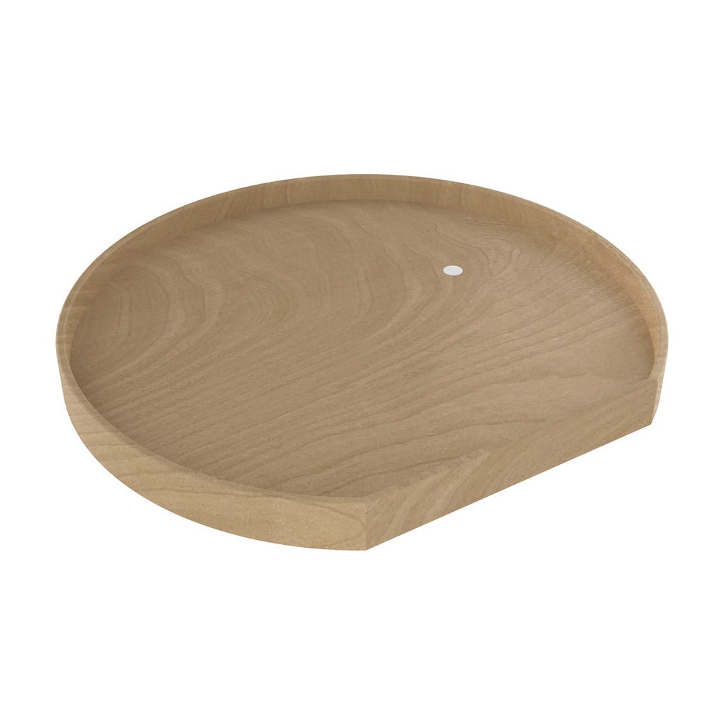 Rev-A-Shelf Natural Wood D-Shape Lazy Susan for Wall Cabinets