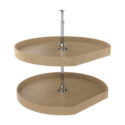 Rev-A-Shelf Natural Wood D-Shape Lazy Susans, Natural, 28"