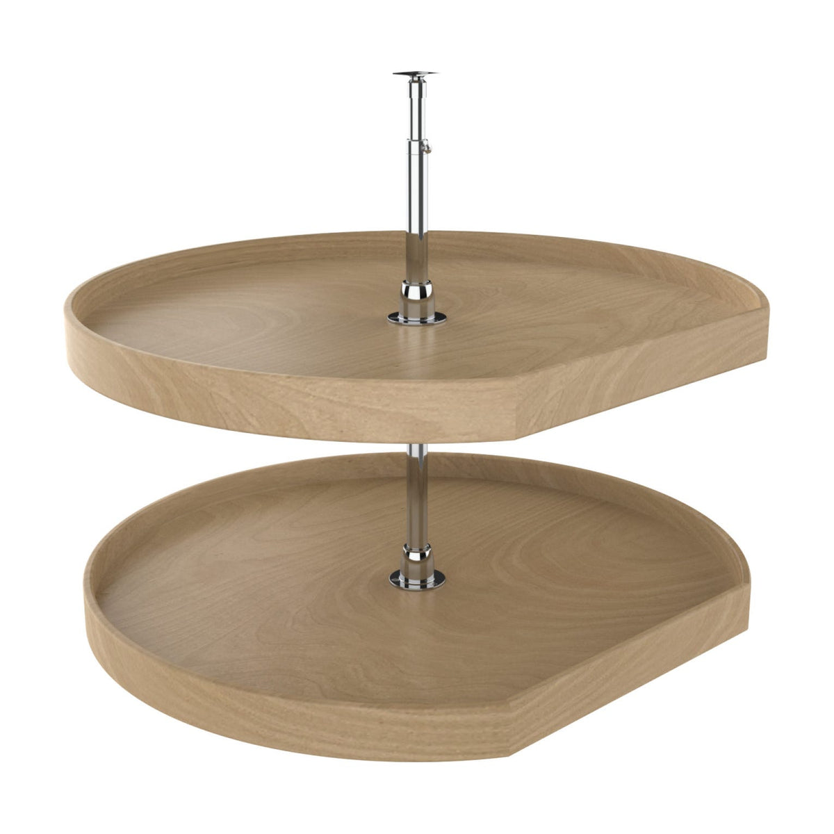 Rev-A-Shelf Natural Wood D-Shape Lazy Susans, Natural, 32"