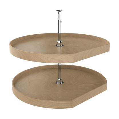 Rev-A-Shelf Natural Wood D-Shape Lazy Susans, Natural, 32"