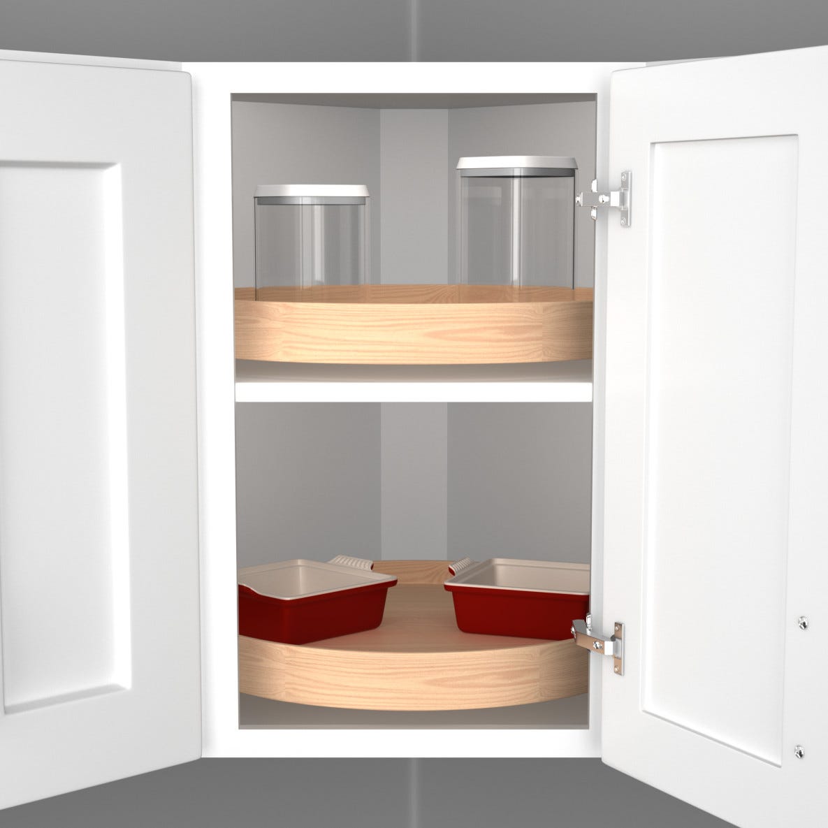 Rev-A-Shelf Natural Wood Full Circle Lazy Susan for Wall Cabinets