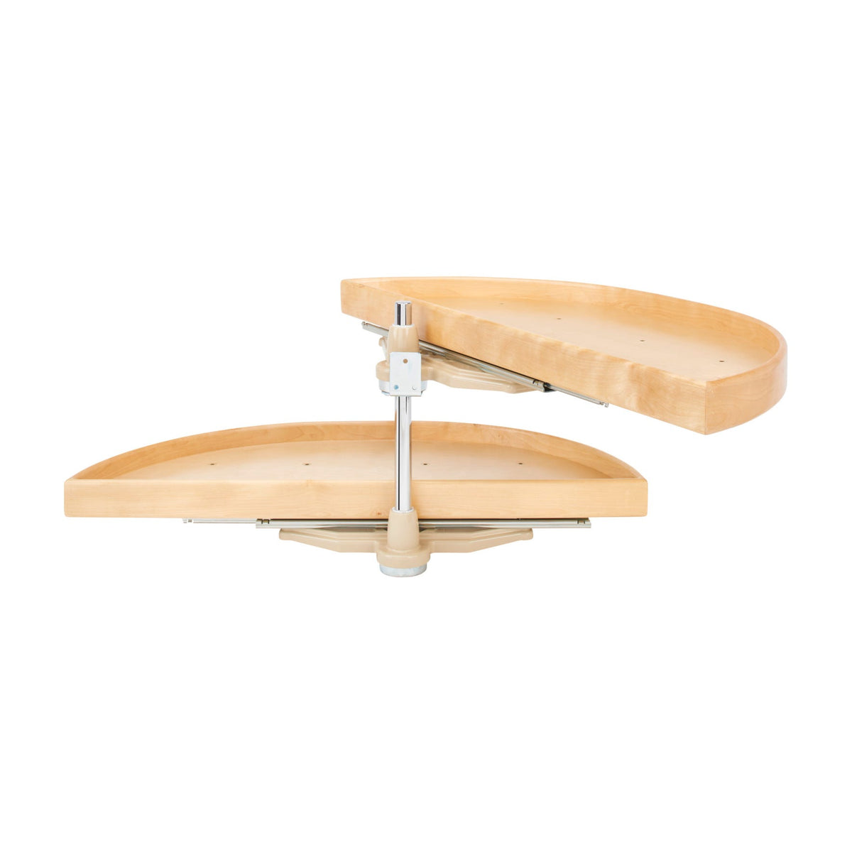 Rev-A-Shelf Natural Wood Half Moon Organizer for Blind Corner Cabinets, Maple, 33"