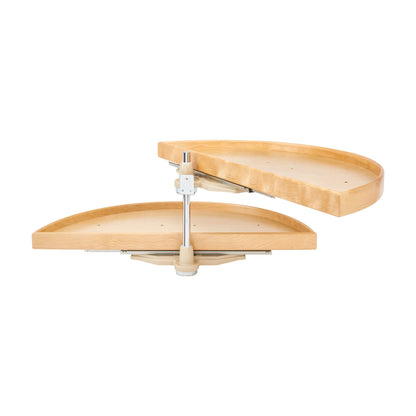 Rev-A-Shelf Natural Wood Half Moon Organizer for Blind Corner Cabinets, Maple, 38"