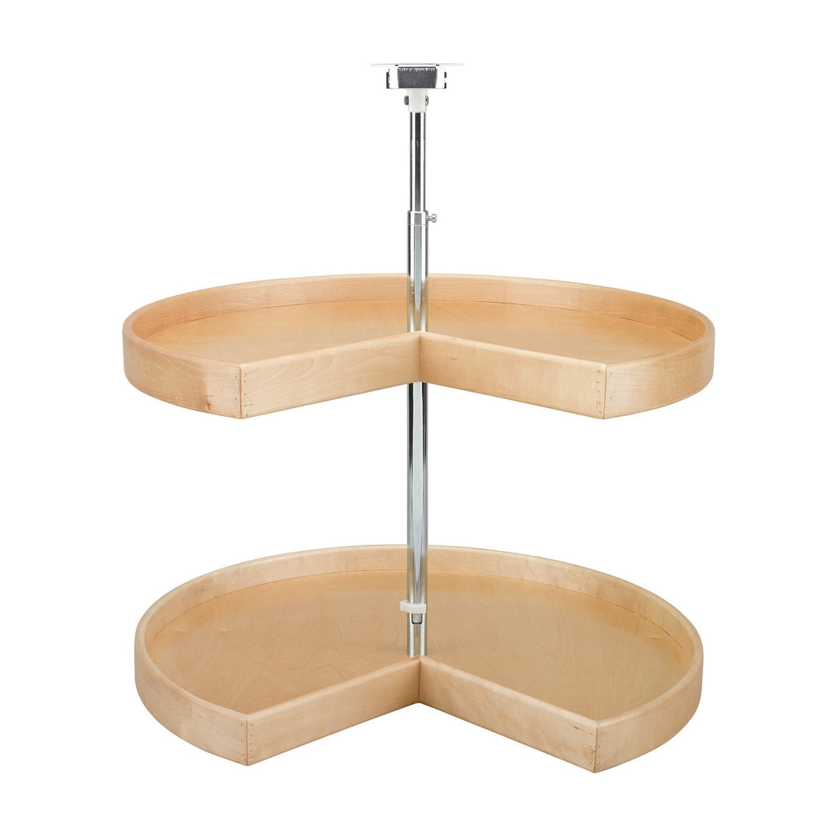 Rev-A-Shelf Natural Wood Pie Cut 2-Shelf Lazy Susan, Natural, 28"