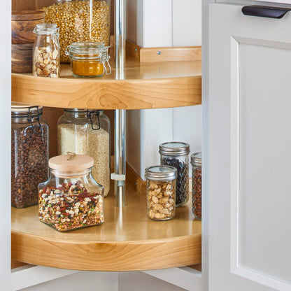 Rev-A-Shelf Natural Wood Pie Cut 2-Shelf Lazy Susan