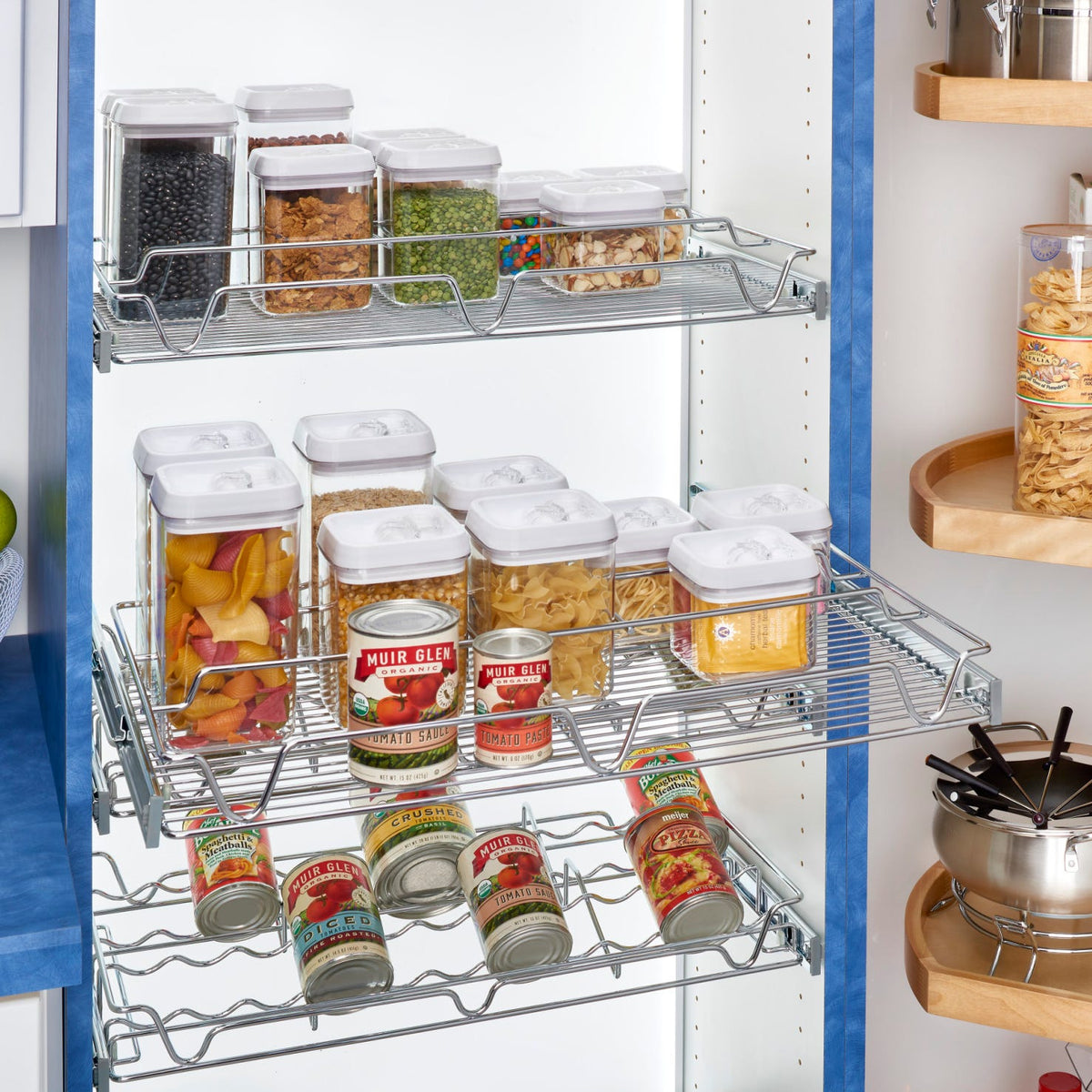 Rev-A-Shelf Pantry System Container Organizer, chrome