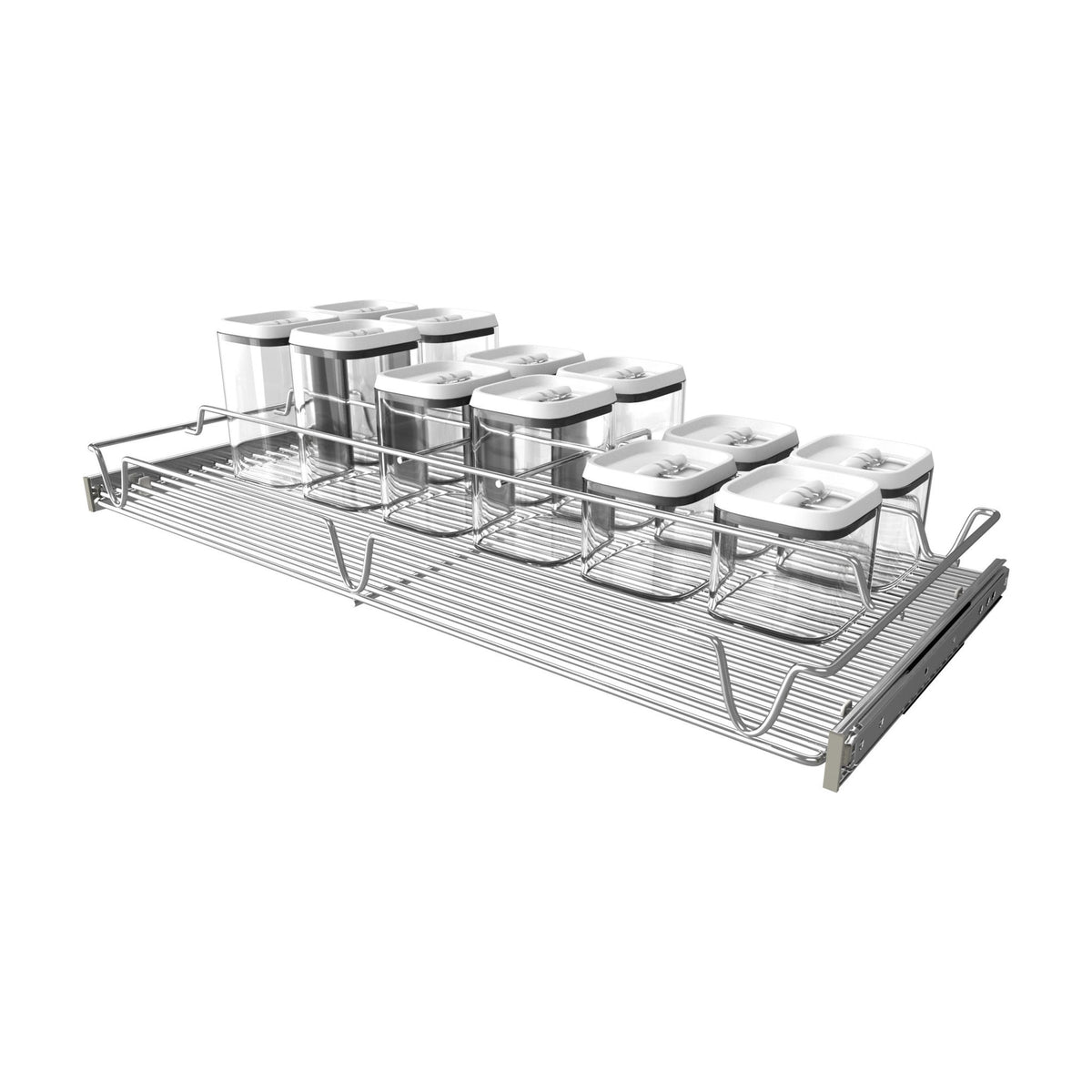 Rev-A-Shelf Pantry System Container Organizer, Chrome, 30"