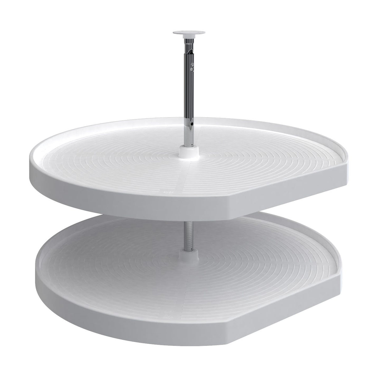 Rev-A-Shelf Polymer D-Shape 2-Shelf Lazy Daisy, White, 32"