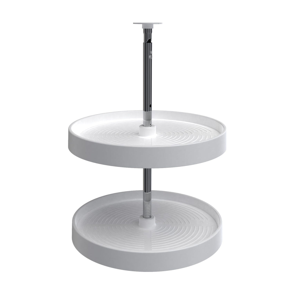 Rev-A-Shelf Polymer Full Circle 2-Shelf Lazy Daisy for Wall Cabinets, White, 18"