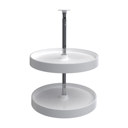 Rev-A-Shelf Polymer Full Circle 2-Shelf Lazy Daisy for Wall Cabinets, White, 18"