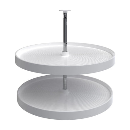Rev-A-Shelf Polymer Full Circle 2-Shelf Lazy Daisy, White, 28"