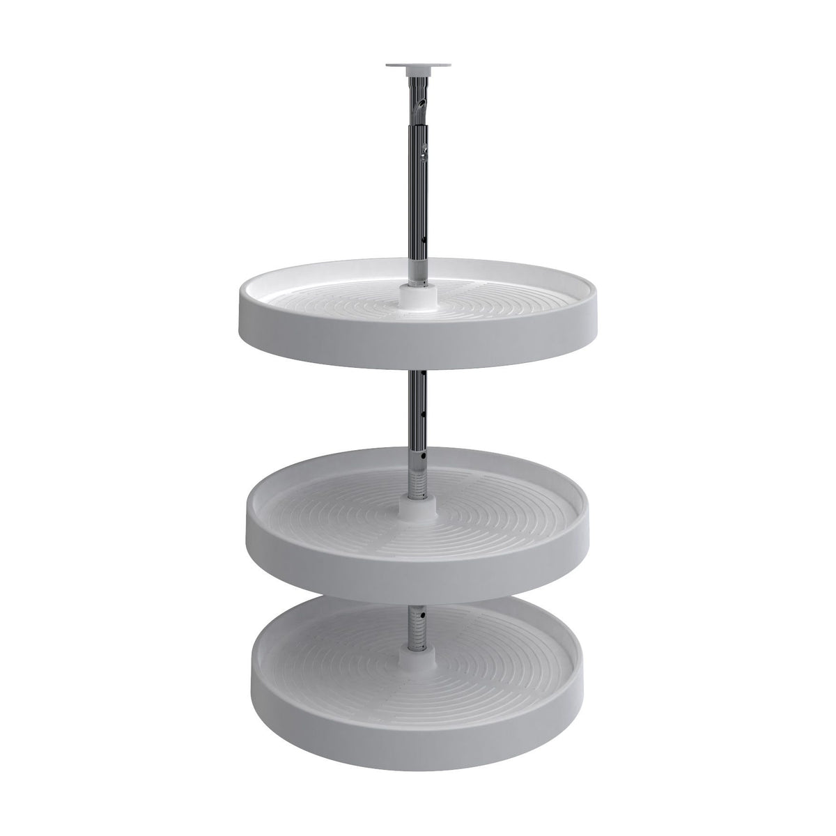 Rev-A-Shelf Polymer Full Circle 3-Shelf Lazy Daisy, White, 18"