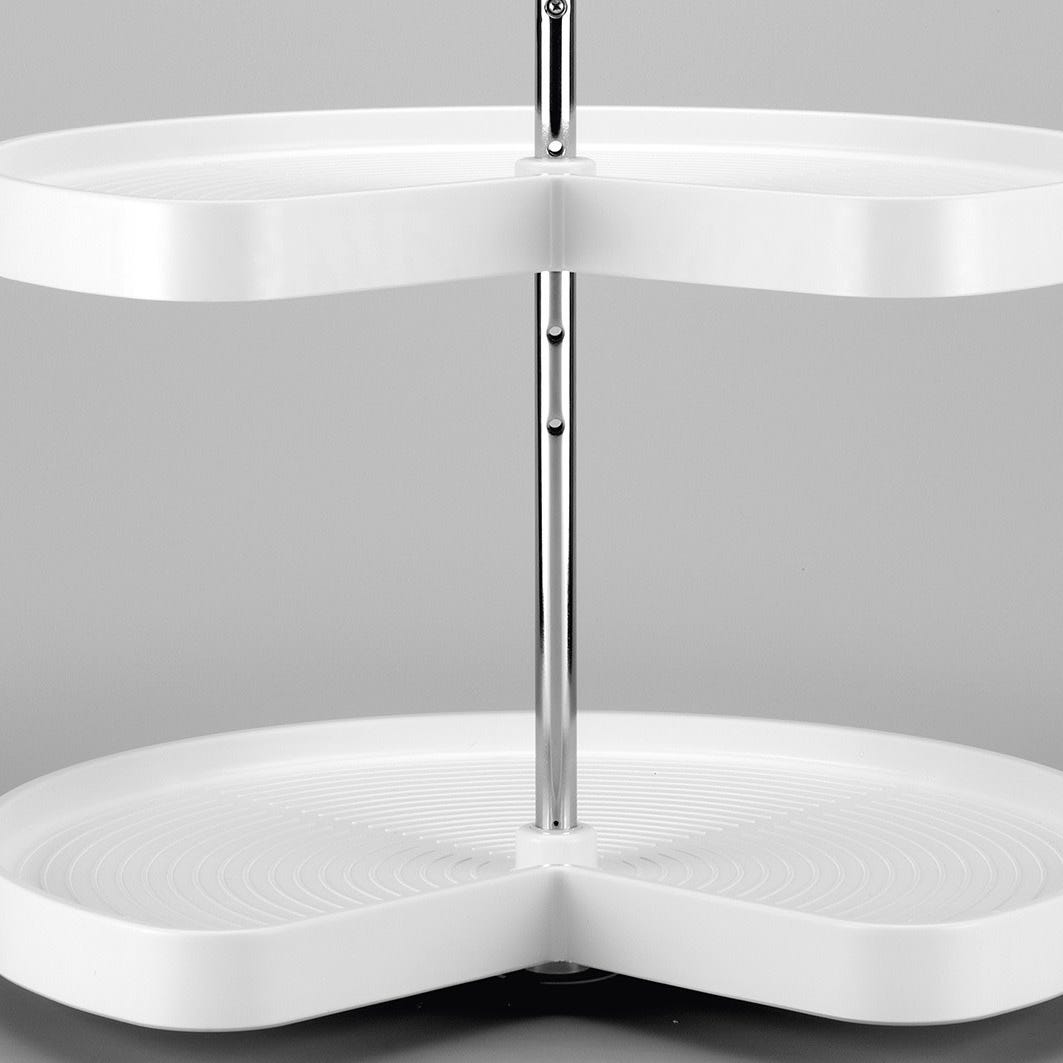 Rev-A-Shelf Polymer Kidney-Shaped 2-Shelf Lazy Daisy for Wall Cabinets