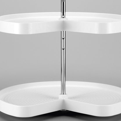 Rev-A-Shelf Polymer Kidney-Shaped 2-Shelf Lazy Daisy for Wall Cabinets
