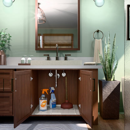 Rev-A-Shelf Polymer Trim-to-Fit Drip Tray for Vanity Sink Base Cabinets