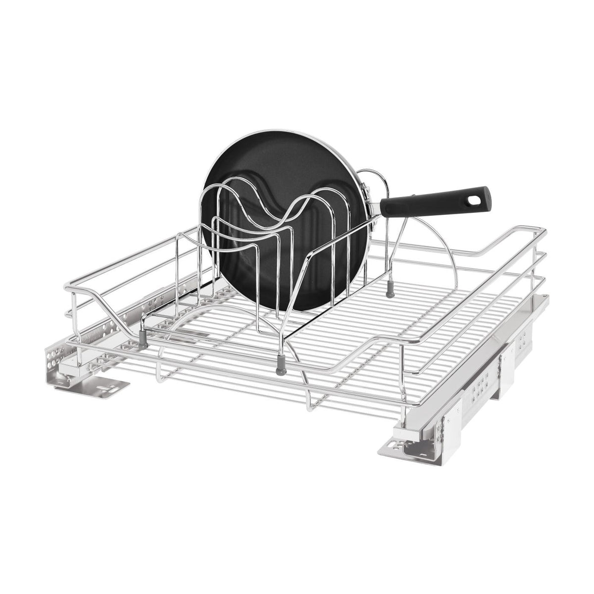 Rev-A-Shelf Premier Pullout Shelf, polished chrome
