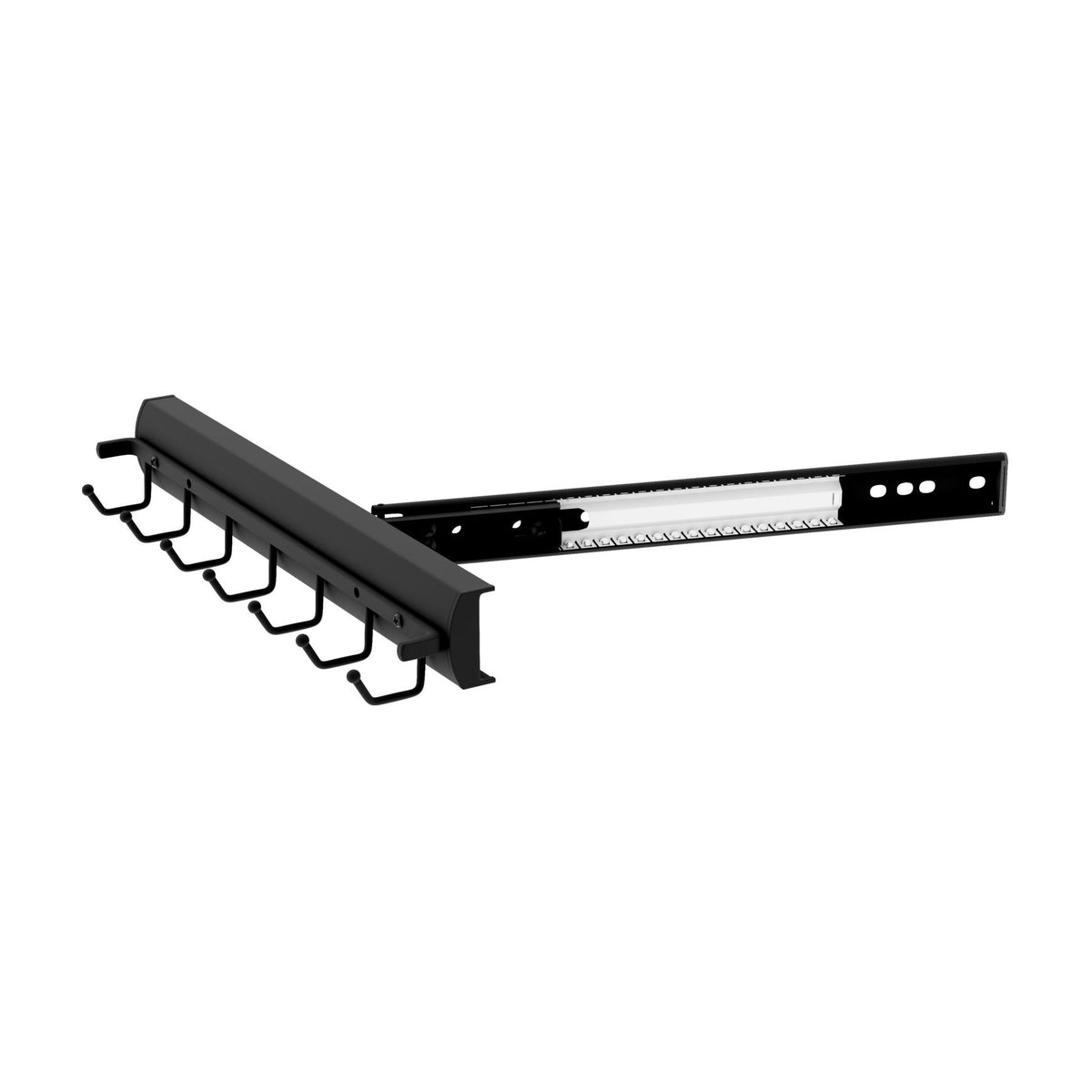 Rev-A-Shelf Premier Swivel Belt Rack, matte black