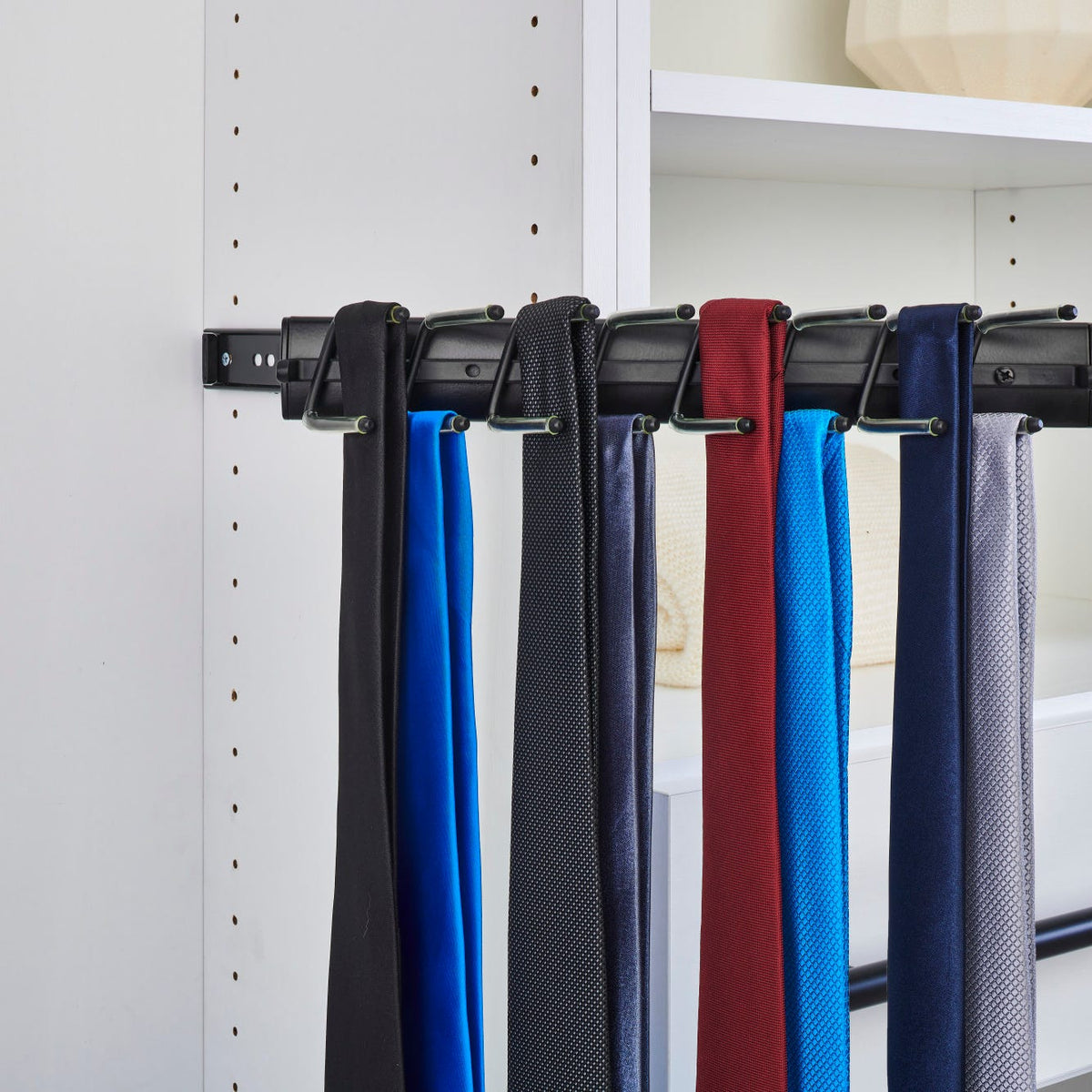 Rev-A-Shelf Premier Swivel Tie Rack, matte black