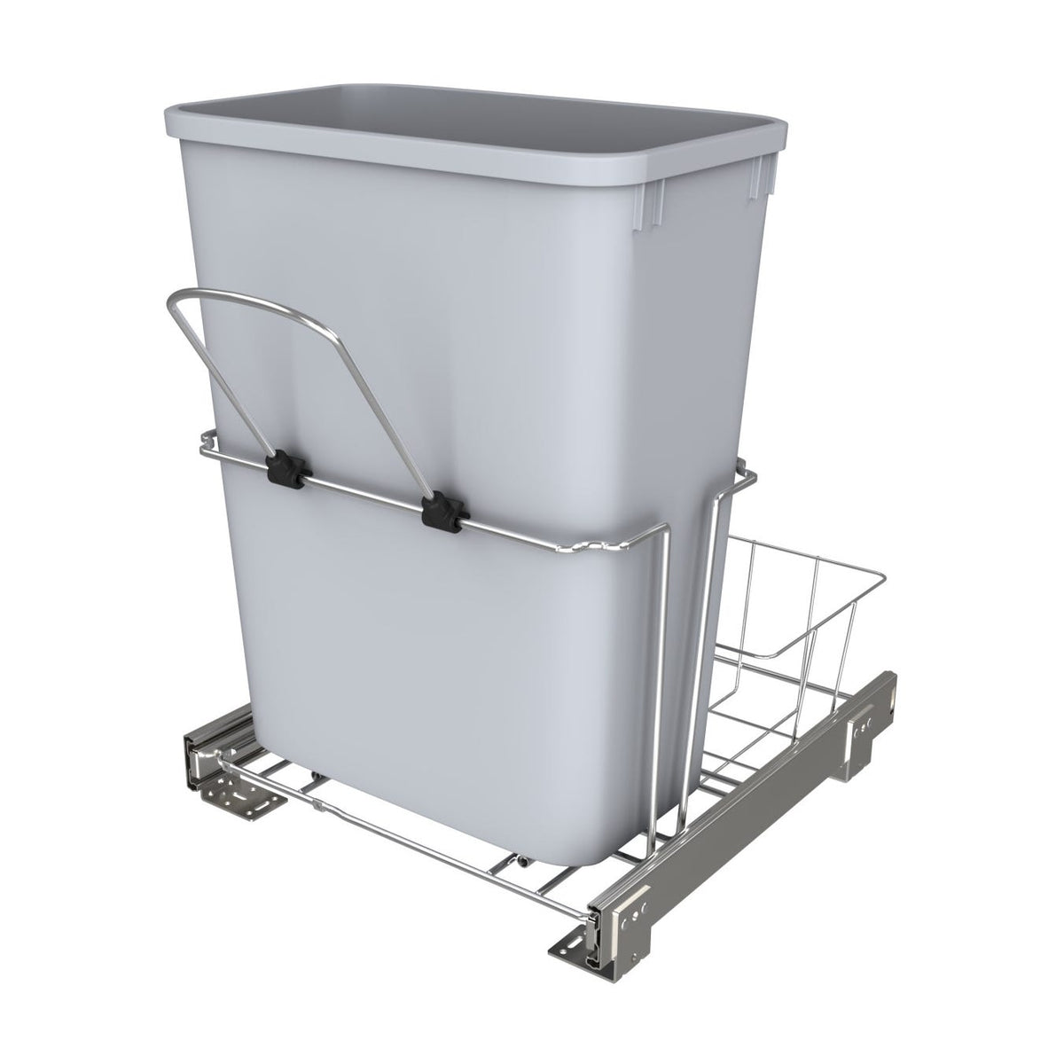 Rev-A-Shelf RU Chrome Waste Pullout, Gray, 18"